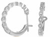 .05CT DIAMOND 14KT WHITE GOLD 3D ROUND INFINITY FILIGREE HOOP CLIP ON EARRINGS