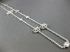LARGE & LONG 12.50CT DIAMOND 18KT WHITE GOLD HEXAGON SNOWFLAKE TENNIS NECKLACE