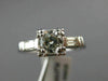 ANTIQUE .69CT ROUND DIAMOND PLATINUM 3D FILIGREE FISHTAIL ENGAGEMENT RING #20928