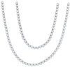 EXTRA LONG 17.2CT DIAMOND 18KT WHITE GOLD 3D CLASSIC ETERNITY FLEXIBLE NECKLACE