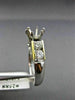 ESTATE 1.15CT DIAMOND 14Kt WHITE & YELLOW GOLD SEMI MOUNT ENGAGEMENT RING #2588