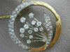 ANTIQUE LARGE 2.5CT OLD MINE CUT DIAMOND 14K TWO TONE GOLD FLOWER PENDANT #2490