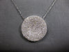 ESTATE LARGE 2.17CT DIAMOND 14KT WHITE GOLD CLASSIC ROUND PAVE FUN LOVE NECKLACE