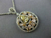 LARGE 2.60CT MULTI COLOR FANCY DIAMOND 18K TRI COLOR GOLD 3D MULTI ROW PENDANT