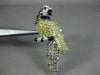 ESTATE EXTRA LARGE 2.50CT MULTI COLOR DIAMOND 18KT WHITE GOLD PARROT BROOCH PIN