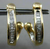 ESTATE .50CT DIAMOND 14KT YELLOW GOLD 3D UMBRELLA DOUBLE SIDED HANGING EARRINGS