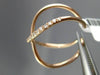 ESTATE WIDE .25CT ROUND DIAMOND 14KT ROSE GOLD 3D INFINITY X LOVE FUN RING