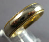 ESTATE 14K 2 TONE GOLD 3D CLASSIC SOLID 6MM SHINY MILGRAIN MENS ANNIVERSARY RING