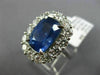 LARGE GIA 11.80CT DIAMOND & AAA SAPPHIRE PLATINUM PRINCESS DIANA ENGAGEMENT RING