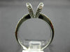 ESTATE WIDE .46CT DIAMOND 14K WHITE GOLD 2 ROW SEMI MOUNT ENGAGEMENT RING #19591