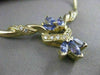 ESTATE 1.50CT DIAMOND TANZANITE 14K YELLOW GOLD SWIRL TWIST NECKLACE 18.5" 45X23