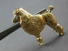 ANTIQUE LARGE .02CT OLD MINE DIAMOND 14K YELLOW GOLD POODLE DOG BROOCH PIN 27039