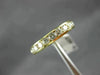 ESTATE .65CT DIAMOND 14KT YELLOW GOLD ROUND CHANNEL ANNIVERSARY RING 3mm 14574