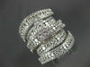 EXTRA LARGE 4.96CT DIAMOND 18KT WHITE GOLD MULTI BAND ANNIVERSARY COCKTAIL RING