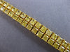 WIDE 17.75CT FANCY YELLOW DIAMOND 18KT YELLOW GOLD 3D DOUBLE ROW TENNIS BRACELET