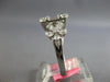 1.35CT DIAMOND 18K WHITE GOLD ROUND BAGUETTE & PEAR SHAPE DOUBLE FLOWER FUN RING