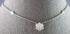 ESTATE .90CT DIAMOND 14KT WHITE GOLD 3D FLOWER BY THE YARD LOVE NECKLACE #27599