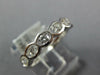 ESTATE .53CT DIAMOND 18K WHITE GOLD 3D CLASSIC ROUND OVAL BEZEL ANNIVERSARY RING