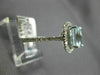ESTATE LARGE 2.50CT DIAMOND & AAA AQUAMARINE 14KT WHITE GOLD 3D ENGAGEMENT RING