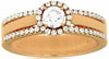 ESTATE .67CT DIAMOND 14KT ROSE GOLD 3D DOUBLE ROW SEMI ETERNITY ENGAGEMENT RING