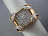 ESTATE LARGE 1.93CT ROUND & PRINCESS DIAMOND 14KT ROSE GOLD INVISIBLE MENS RING