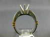 ESTATE .66CT DIAMOND 14KT 2 TONE GOLD ROUND SEMI MOUNT ENGAGEMENT RING #23795