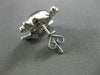 ESTATE .20CT DIAMOND 14KT WHITE GOLD PIRATE SKULL SCREW BACK STUD EARRINGS F/G