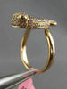 ESTATE LARGE .76CT DIAMOND & AAA TSAVSORITE 18KT ROSE GOLD HAPPY PUPPY FUN RING