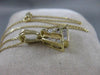ESTATE .70CTW DIAMOND 14KT YELLOW GOLD TRIANGLE PENDANT F/G VS + CHAIN #18981