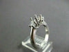 ESTATE .28CT DIAMOND 14KT W GOLD 3 STONE LUCIDA SEMI MOUNT ENGAGEMENT RING #722
