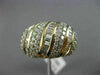 LARGE 2.0CT ROUND & BAGUETTE DIAMOND 14KT YELLOW GOLD 3D WAVE ANNIVERSARY RING