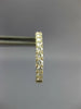 ESTATE .58CT DIAMOND 14K YELLOW GOLD 3D CLASSIC 2MM HUGGIE HOOP HANGING EARRINGS