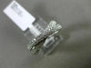 ESTATE WIDE .55CT DIAMOND 18KT WHITE GOLD 3D MULTI ROW CRISS CROSS X LOVE RING