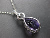 LARGE 3.71CT DIAMOND & AAA AMETHYST 14KT WHITE GOLD PEAR SHAPE & ROUND PENDANT