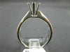 ESTATE .25CT DIAMOND 18K WHITE GOLD 3D CHANNEL SEMI MOUNT ENGAGEMENT RING #11827