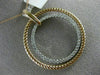 ESTATE .67CT DIAMOND 14KT TWO TONE GOLD 3D CIRCLE OF LIFE ROPE FLOATING PENDANT