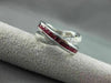 ESTATE WIDE 1.45CT DIAMOND & AAA RUBY 14KT WHITE GOLD CRISSCROSS FUN RING #18474