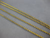 ANTIQUE EXTRA LONG 18KT YELLOW GOLD 3D HANDCRAFTED LINK CHAIN NECKLACE #27998