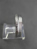 ANTIQUE WIDE 14K WHITE GOLD 3D FILIGREE ETERNITY WEDDING ANNIVERSARY RING #18941