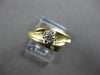 ESTATE WIDE .07CT DIAMOND 14KT YELLOW GOLD MATTE & SHINY FRIENDSHIP RING #27989