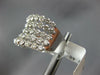 ESTATE LARGE 2.40CT DIAMOND 14KT WHITE GOLD ROUND 3D MULTI ROW ANNIVERSARY RING