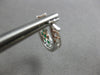 .76CT DIAMOND & AAA EMERALD 14KT WHITE GOLD 3D BAGUETTE & ROUND HUGGIE EARRINGS