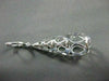 ANTIQUE 3.03C DIAMOND 18KT WHITE GOLD LONG FILIGREE DOME HANGING EARRINGS E00900