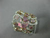 EXTRA LARGE 3.15CT WHITE & PINK DIAMOND 18K WHITE & ROSE GOLD ANNIVERSARY RING