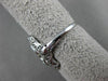 ANTIQUE WIDE & LONG .06CT DIAMOND 14KT WHITE GOLD FILIGREE ART DECO RING #19669