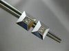 ESTATE .56CT DIAMOND 14KT WHITE GOLD SOLITAIRE PYRAMID STUD EARRINGS #17440