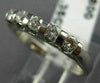 ESTATE 5 DIAMOND 14K WHITE GOLD TENSION SET WEDDING ANNIVERSARY RING 2.5MM 14603