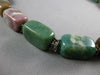 EXTRA LARGE AAA MULTI COLOR JADE STAINLESS STEEL CUBE BY THE YARD NECKLACE #7000