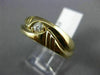 ESTATE .12CT DIAMOND 14K YELLOW GOLD SOLITAIRE MULTI WAVE MENS GYPSY RING #11663