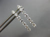 .95CT DIAMOND 18K WHITE GOLD 3D OVAL INSIDE OUT SHARE PRONG HOOP HUGGIE EARRINGS